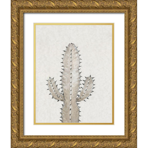 Cactus Study I Gold Ornate Wood Framed Art Print with Double Matting by OToole, Tim