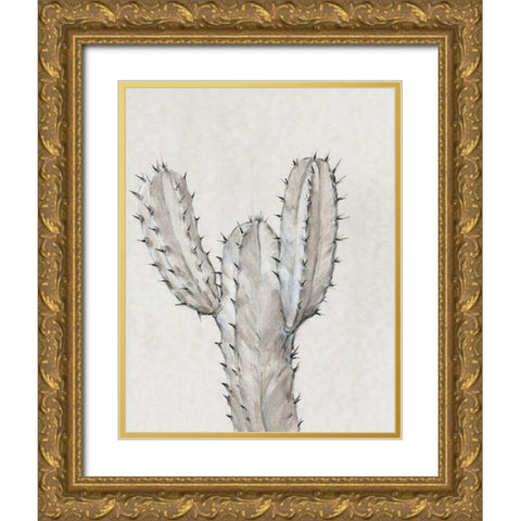 Cactus Study II Gold Ornate Wood Framed Art Print with Double Matting by OToole, Tim