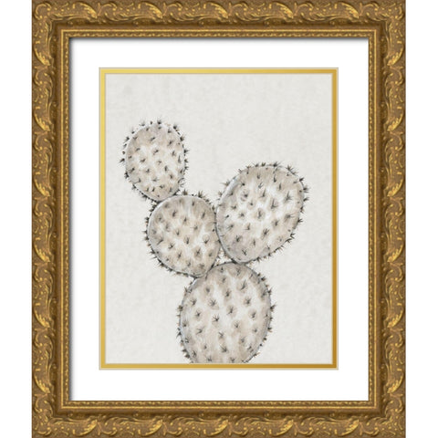 Cactus Study IV Gold Ornate Wood Framed Art Print with Double Matting by OToole, Tim