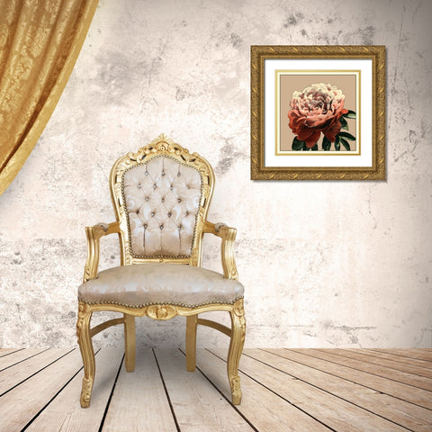 Heirloom Rose II Gold Ornate Wood Framed Art Print with Double Matting by Zarris, Chariklia