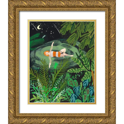 Lost in the Garden I Gold Ornate Wood Framed Art Print with Double Matting by Wang, Melissa