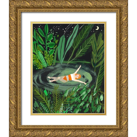 Lost in the Garden IV Gold Ornate Wood Framed Art Print with Double Matting by Wang, Melissa