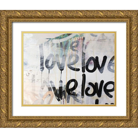 Crazy Love II Gold Ornate Wood Framed Art Print with Double Matting by Youngstrom, Kent