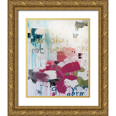 Im Okay III Gold Ornate Wood Framed Art Print with Double Matting by Youngstrom, Kent