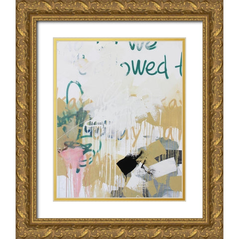 Im Okay IV Gold Ornate Wood Framed Art Print with Double Matting by Youngstrom, Kent