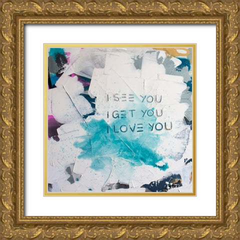 i see you diptych I Gold Ornate Wood Framed Art Print with Double Matting by Youngstrom, Kent