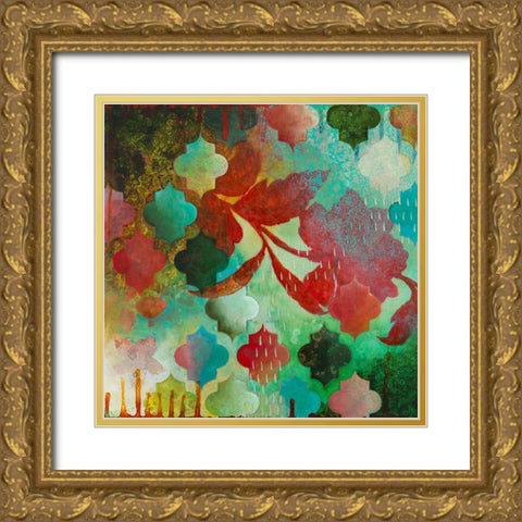 Cheerful IV Gold Ornate Wood Framed Art Print with Double Matting by Robinson, Heather