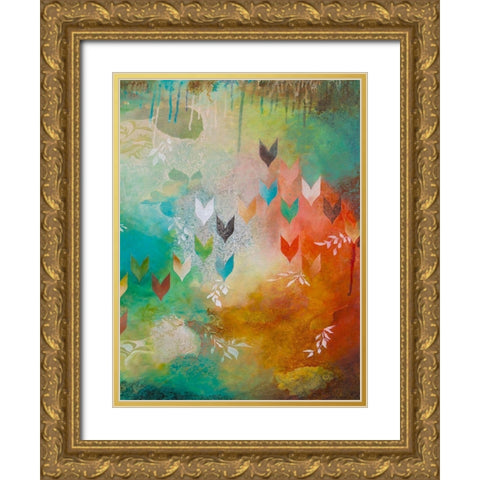 Fervently II Gold Ornate Wood Framed Art Print with Double Matting by Robinson, Heather