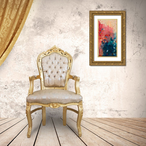 Split Asanoha I Gold Ornate Wood Framed Art Print with Double Matting by Robinson, Heather