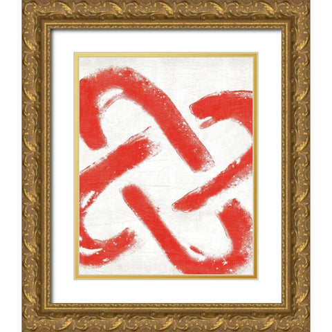 Kwanzaa Symbols I Gold Ornate Wood Framed Art Print with Double Matting by Vess, June Erica