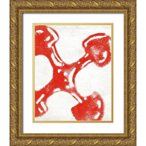 Kwanzaa Symbols III Gold Ornate Wood Framed Art Print with Double Matting by Vess, June Erica