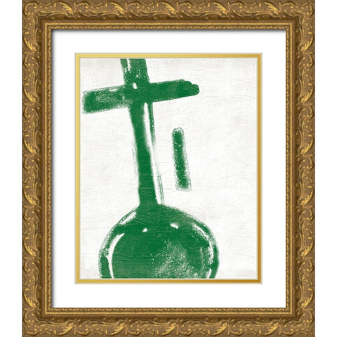 Kwanzaa Symbols V Gold Ornate Wood Framed Art Print with Double Matting by Vess, June Erica