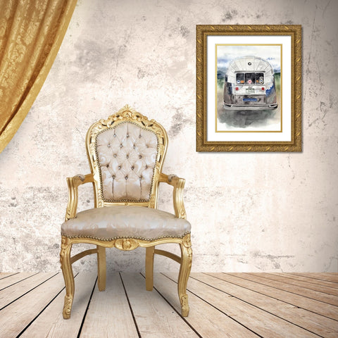 Rear Window II Gold Ornate Wood Framed Art Print with Double Matting by Parker, Jennifer Paxton