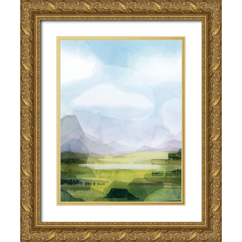 Verdant Vale I Gold Ornate Wood Framed Art Print with Double Matting by Popp, Grace