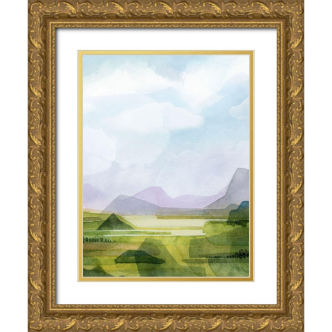 Verdant Vale II Gold Ornate Wood Framed Art Print with Double Matting by Popp, Grace