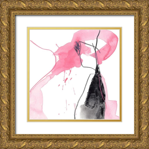 Salon Rouge IV Gold Ornate Wood Framed Art Print with Double Matting by Vess, June Erica