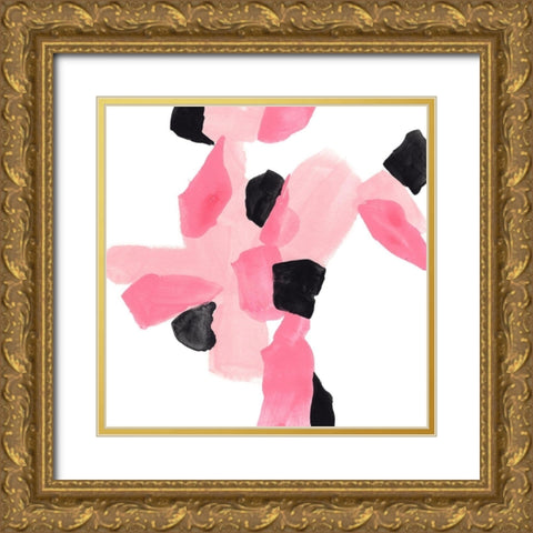 Salon Rouge VII Gold Ornate Wood Framed Art Print with Double Matting by Vess, June Erica