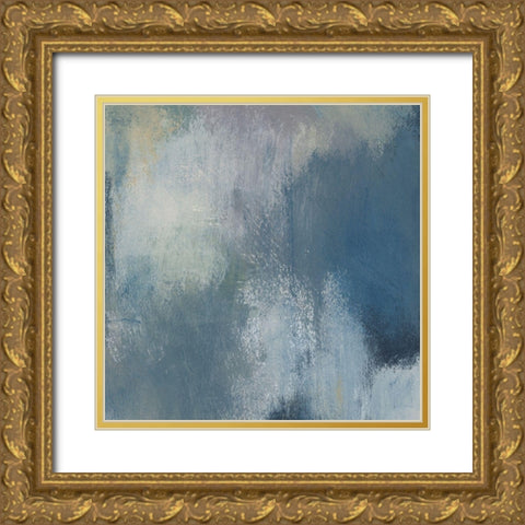 Azure Blend II Gold Ornate Wood Framed Art Print with Double Matting by Moore, Regina