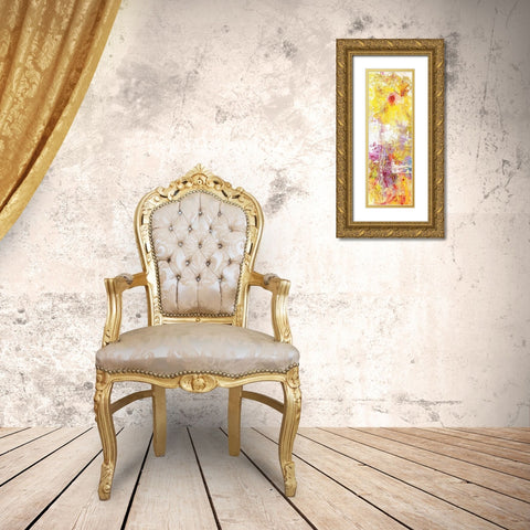 Yellow Abstract I Gold Ornate Wood Framed Art Print with Double Matting by Arbel, Lori