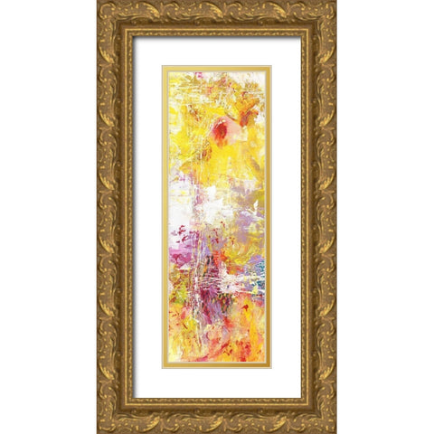 Yellow Abstract I Gold Ornate Wood Framed Art Print with Double Matting by Arbel, Lori