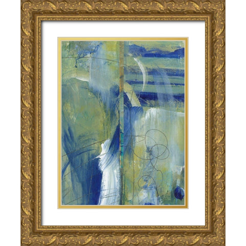 Distant Memories I Gold Ornate Wood Framed Art Print with Double Matting by Combs, Joyce