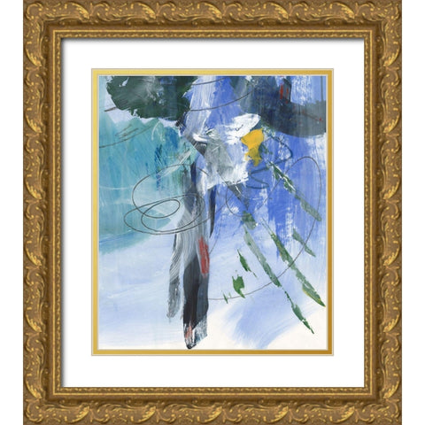Tribal Symbols II Gold Ornate Wood Framed Art Print with Double Matting by Combs, Joyce