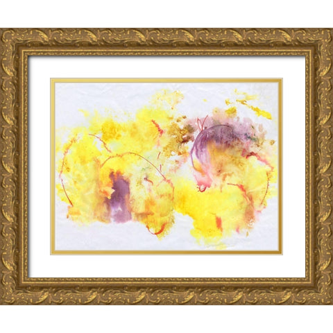 Flower Song II Gold Ornate Wood Framed Art Print with Double Matting by Combs, Joyce