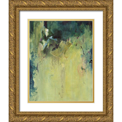 Paradise Falls I Gold Ornate Wood Framed Art Print with Double Matting by Combs, Joyce