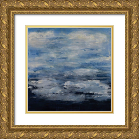 Cloud Speak Gold Ornate Wood Framed Art Print with Double Matting by Shanti, Shima