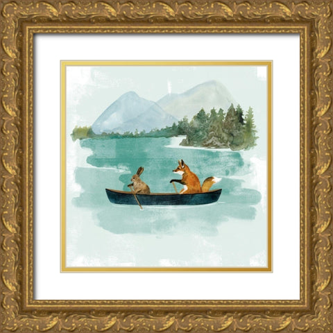 Bear Lake II Gold Ornate Wood Framed Art Print with Double Matting by Barnes, Victoria