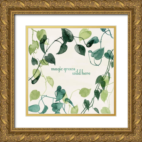 Magic Grows I Gold Ornate Wood Framed Art Print with Double Matting by Popp, Grace
