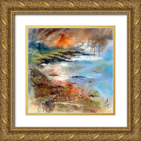 Nevern Lights I Gold Ornate Wood Framed Art Print with Double Matting by Doyle, Anne Farrall