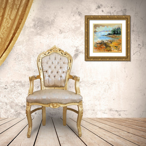 Nevern Lights II Gold Ornate Wood Framed Art Print with Double Matting by Doyle, Anne Farrall
