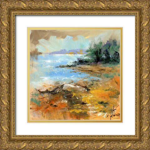 Nevern Lights II Gold Ornate Wood Framed Art Print with Double Matting by Doyle, Anne Farrall