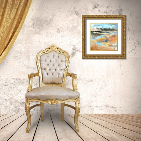 Nevern Lights IV Gold Ornate Wood Framed Art Print with Double Matting by Doyle, Anne Farrall