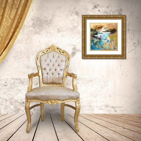 Nevern Lights V Gold Ornate Wood Framed Art Print with Double Matting by Doyle, Anne Farrall