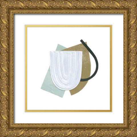 Mod Rainbow Collage III Gold Ornate Wood Framed Art Print with Double Matting by Caroline, Emma