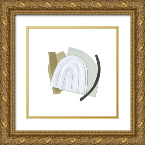 Mod Rainbow Collage IV Gold Ornate Wood Framed Art Print with Double Matting by Caroline, Emma