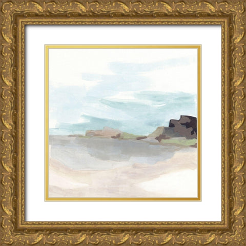 Glacial Coast II Gold Ornate Wood Framed Art Print with Double Matting by Vess, June Erica