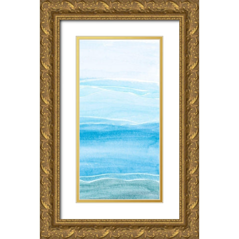 Wavy II Gold Ornate Wood Framed Art Print with Double Matting by Ludwig, Alicia