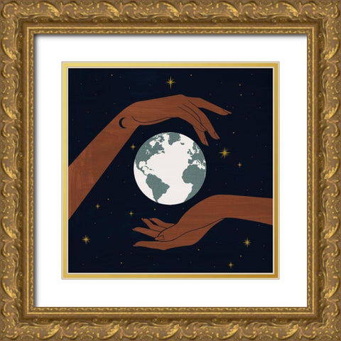 Dear Mother Earth II Gold Ornate Wood Framed Art Print with Double Matting by Popp, Grace