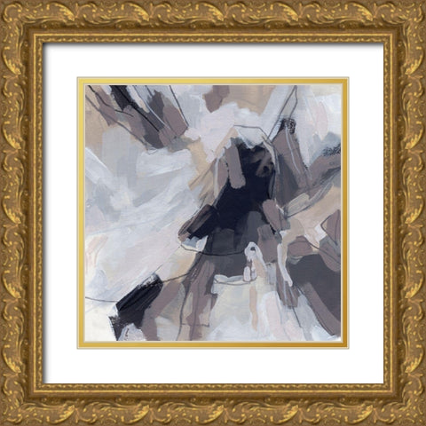 Neutral Burst II Gold Ornate Wood Framed Art Print with Double Matting by Vess, June Erica