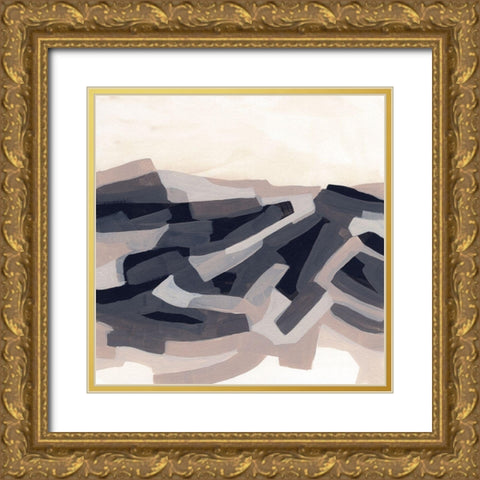 Puzzle Landscape I Gold Ornate Wood Framed Art Print with Double Matting by Vess, June Erica