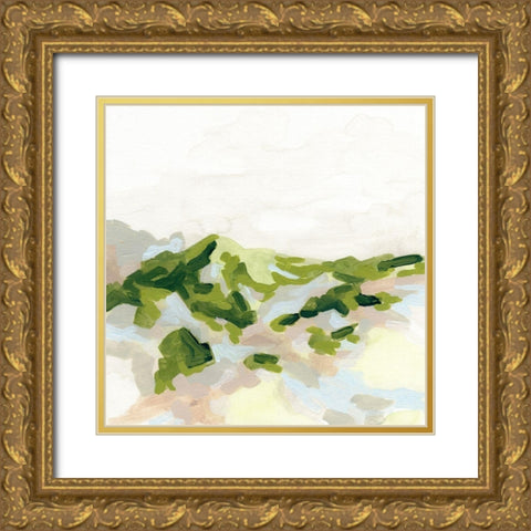Emerald Hills I Gold Ornate Wood Framed Art Print with Double Matting by Vess, June Erica