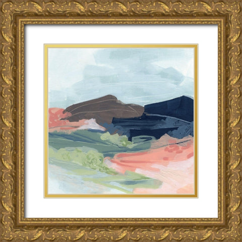 Valley Sweep II Gold Ornate Wood Framed Art Print with Double Matting by Vess, June Erica