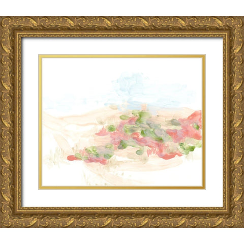 Dappled Dune II Gold Ornate Wood Framed Art Print with Double Matting by Vess, June Erica