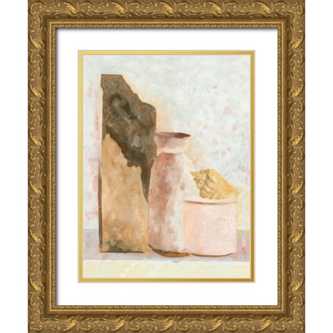 Table Top Stills II Gold Ornate Wood Framed Art Print with Double Matting by Wang, Melissa