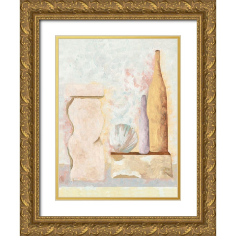 Table Top Stills III Gold Ornate Wood Framed Art Print with Double Matting by Wang, Melissa