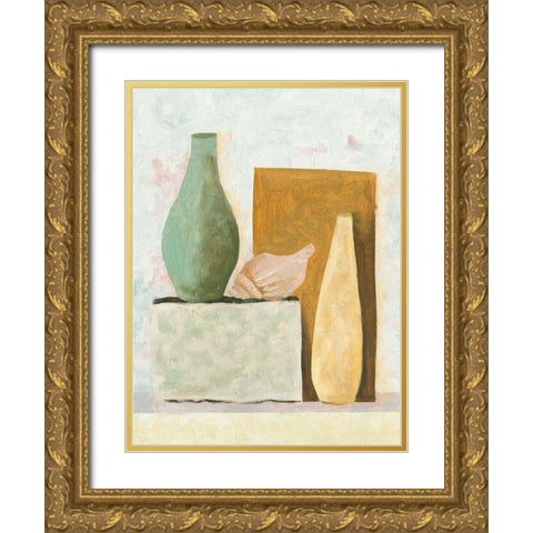 Table Top Stills IV Gold Ornate Wood Framed Art Print with Double Matting by Wang, Melissa