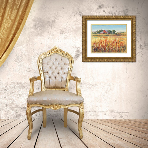 Country View I Gold Ornate Wood Framed Art Print with Double Matting by OToole, Tim